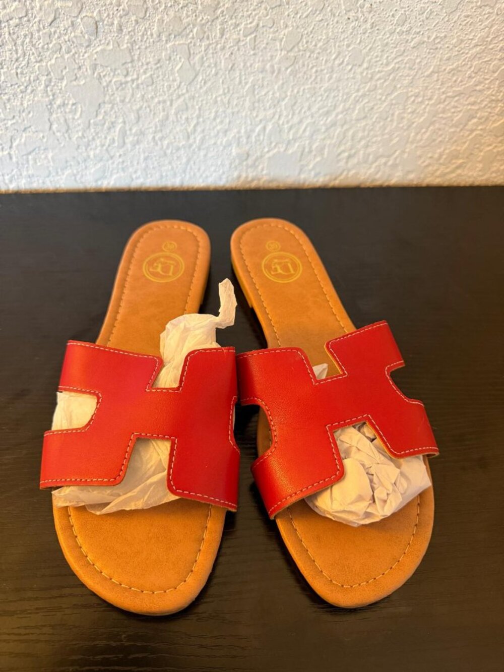 Women’s Red H Slide Sandals Size EU 39